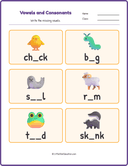 Vowels Consonants Workbook Grade 1 thumbnail 2