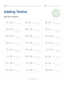 Adding 12 Worksheet thumbnail 1
