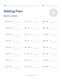 Adding 4 Worksheet thumbnail 1