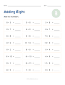 Adding 8 Worksheet thumbnail 1