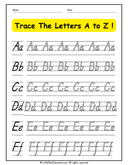 Alphabet Letter A to Z Tracing Practice thumbnail 1