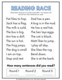 Blending Words Worksheet for Reading Race thumbnail 4