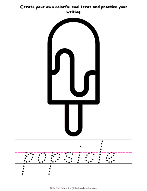 Color by Number: Popsicle