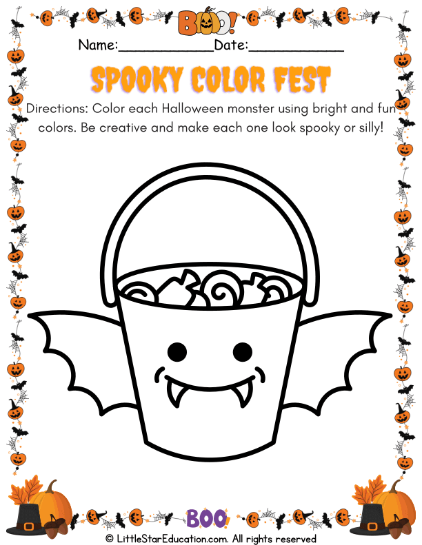 Colorful Halloween Monster Art