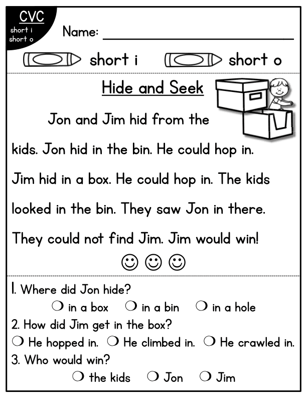 CVC Fluency Worksheet: 'i' & 'o' Families 2
