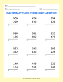 Elementary Math Three Digit Addition Basic thumbnail 1
