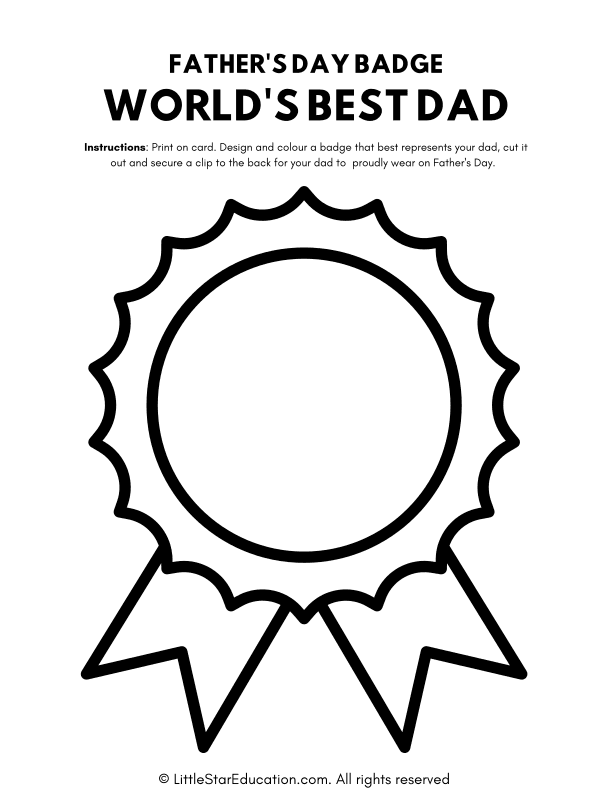 Father's Day Badge World's Best Dad