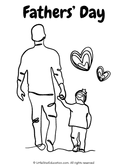 Fathers’ Day Coloring Worksheet thumbnail 1