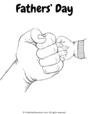Fathers’ Day Coloring Worksheet thumbnail 2