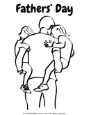 Fathers’ Day Coloring Worksheet thumbnail 3