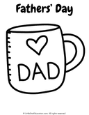 Fathers’ Day Coloring Worksheet thumbnail 4