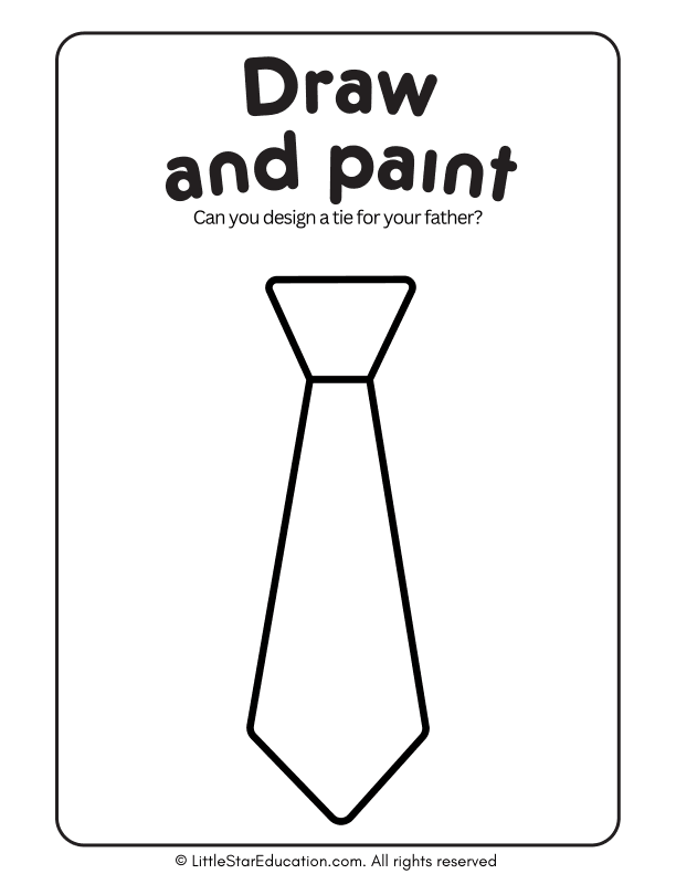 Fathers' Day Craft Draw and Paint