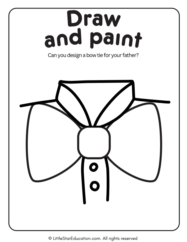 Fathers' Day Craft Draw and Paint