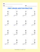 First Grade Addition Practice thumbnail 1
