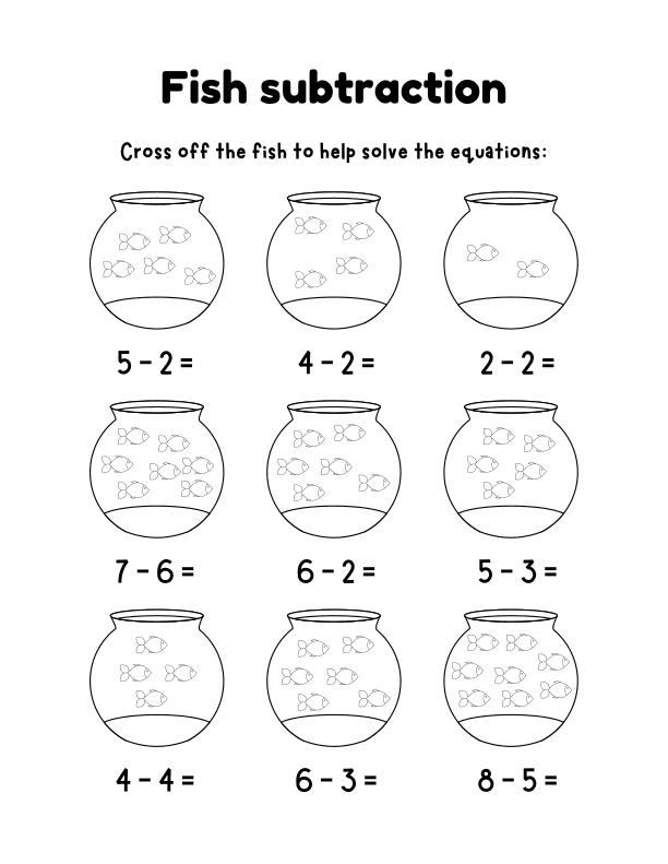 Fish Subtraction Mathematics