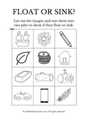 Float or Sink Science Worksheet thumbnail 1