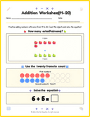Grade 1 Addition Worksheets 1 to 10 thumbnail 4