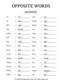 Grade 1 Opposite Words Worksheet thumbnail 2