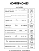 Grade 2 Homophones Worksheet thumbnail 2