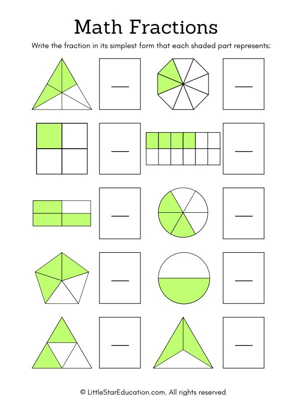 Grade 3 Maths Fractions Practice  Worksheet