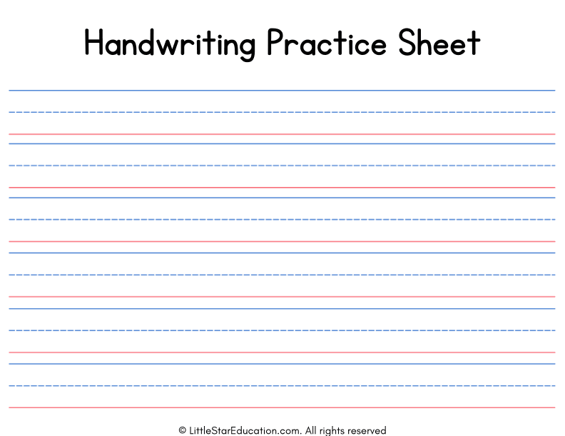 Handwriting Practice Worksheet