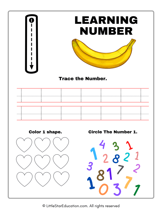 Learning and Tracing Number 1