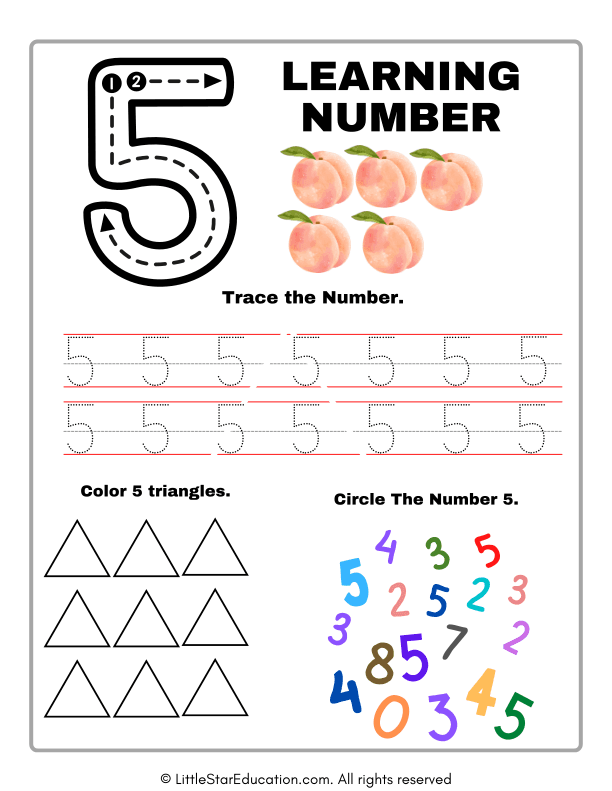 Learning and Tracing Number 5