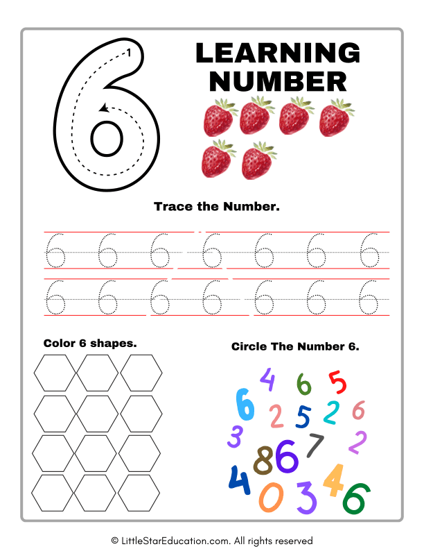 Learning and Tracing Number 6