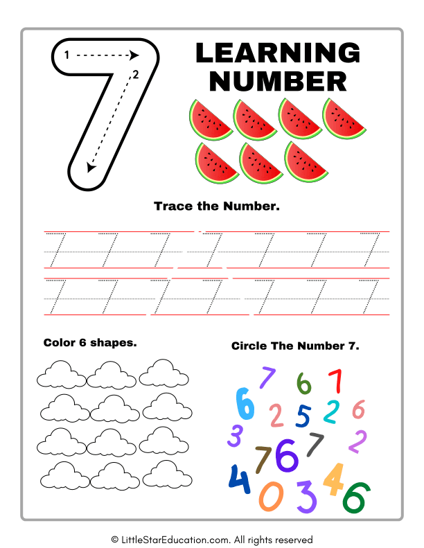 Learning and Tracing Number 7