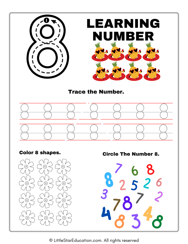 Learning and Tracing Number 8