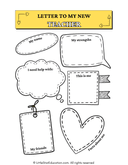 Letter to My New Teacher Worksheet thumbnail 1