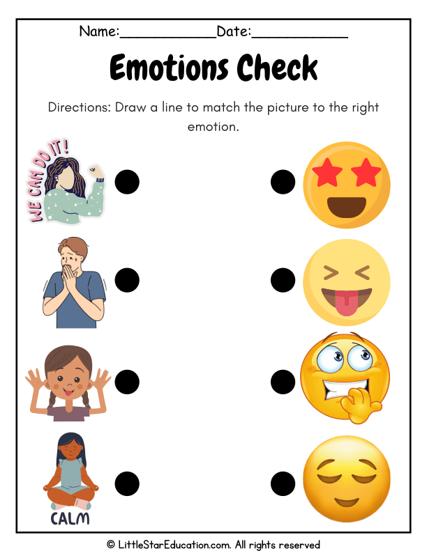 Matching Emotions Pictures