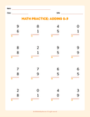 Math Practice Adding 0 to 9 thumbnail 1