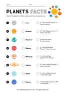 Planets Feature Facts Matching Worksheet thumbnail 1