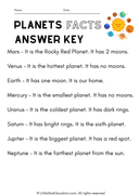 Planets Feature Facts Matching Worksheet thumbnail 2