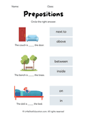 Prepositions Match Worksheet thumbnail 2