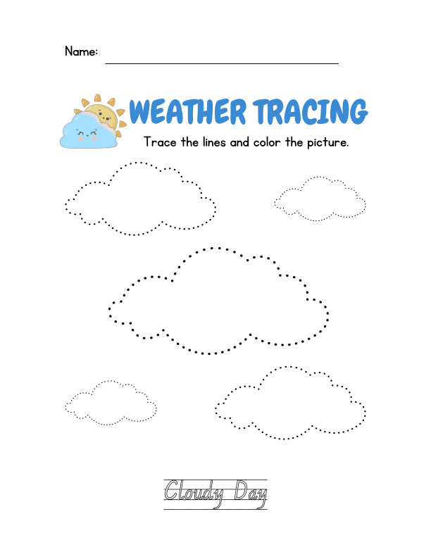 Science Weather Tracing Activity