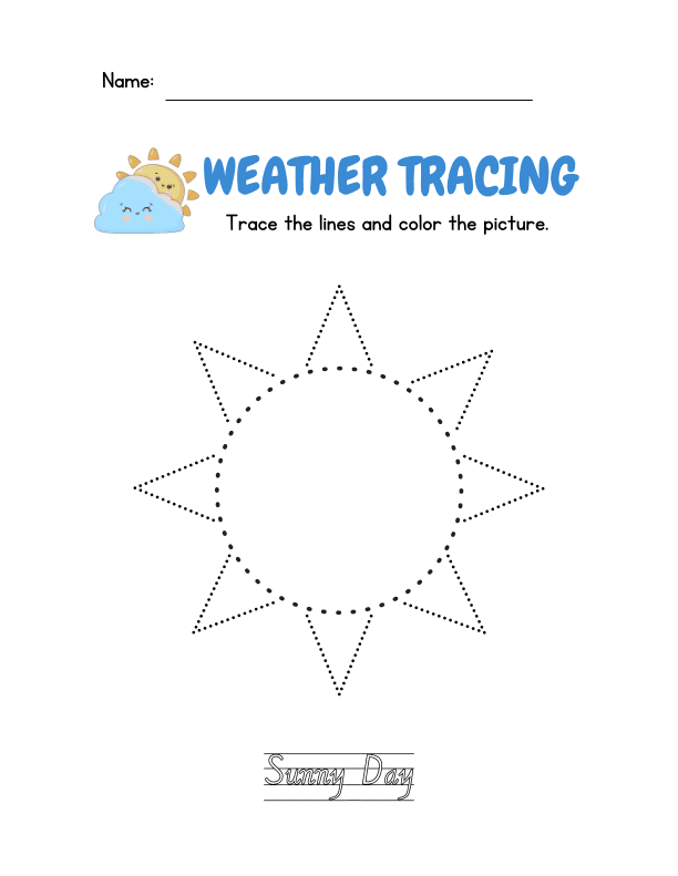 Science Weather Tracing Activity