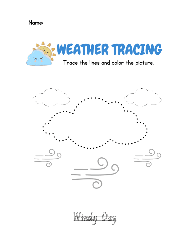 Science Weather Tracing Activity