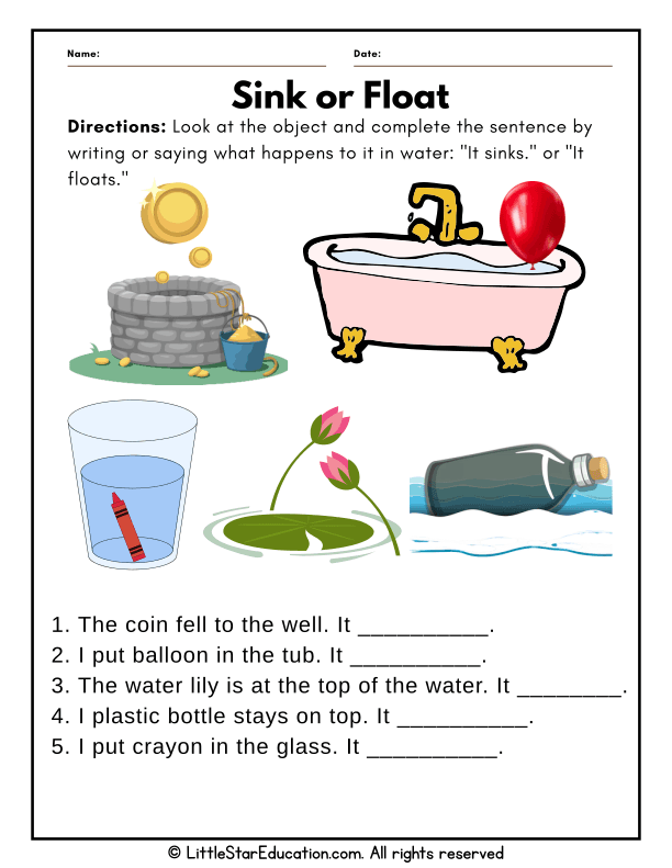 Sink or Float Science Exploration