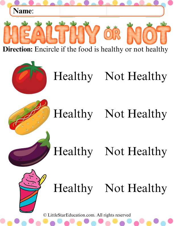 Spot Healthy Food Encircle Yes or No