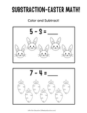 Substraction: Easter Math Color and Subtract thumbnail 1