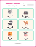 Vowels Consonants Worksheet Grade 1 thumbnail 1