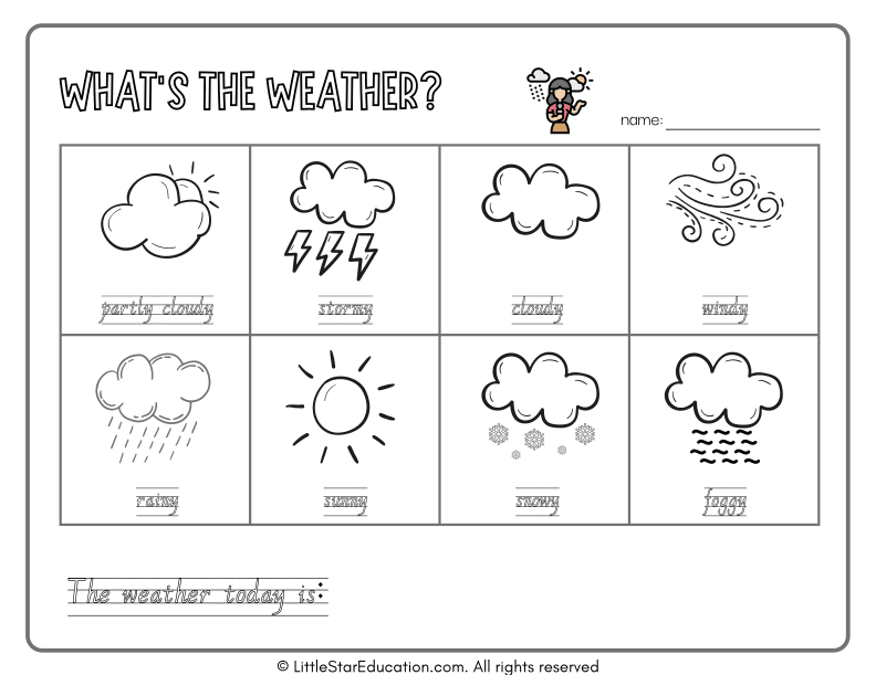 What's the Weather Observation Worksheets