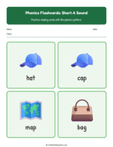 Elementary Phonics Flashcards Short a Sound thumbnail 3