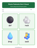 Elementary Phonics Flashcards Short O Sound thumbnail 2