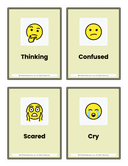 Kindergarten Emotions & Faces Flash Cards thumbnail 3