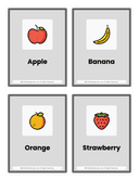 Kindergarten Fruits & Vegetables Flash Cards thumbnail 1