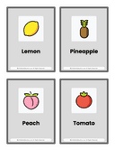 Kindergarten Fruits & Vegetables Flash Cards thumbnail 3