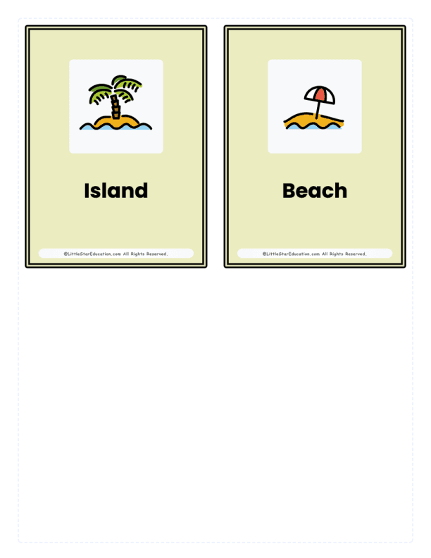 Kindergarten Geography & World Cultures Flash Cards